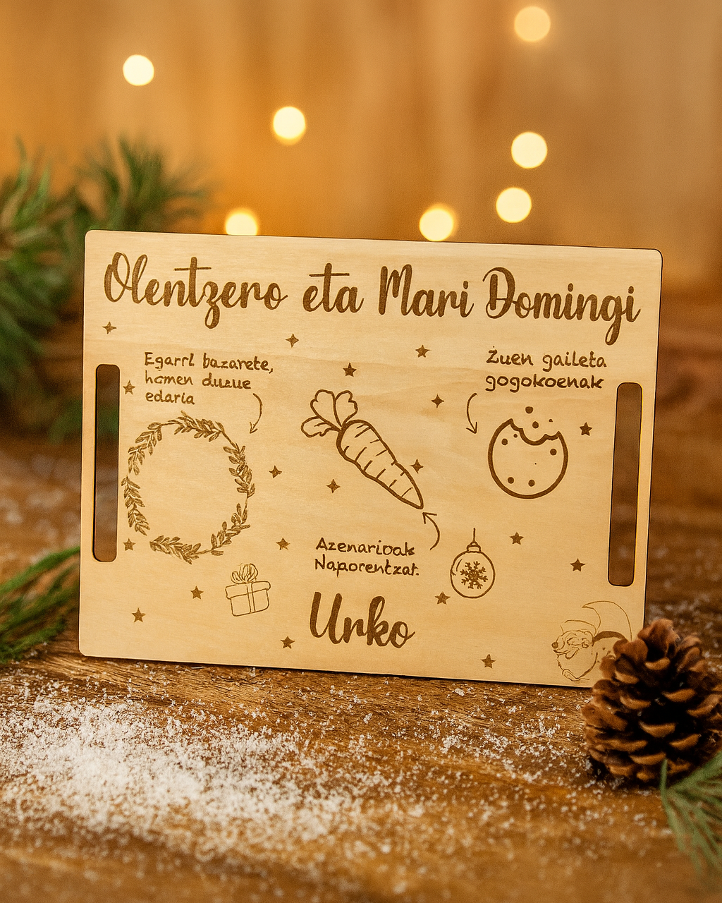 Bandeja Olentzero y Mari Domingi