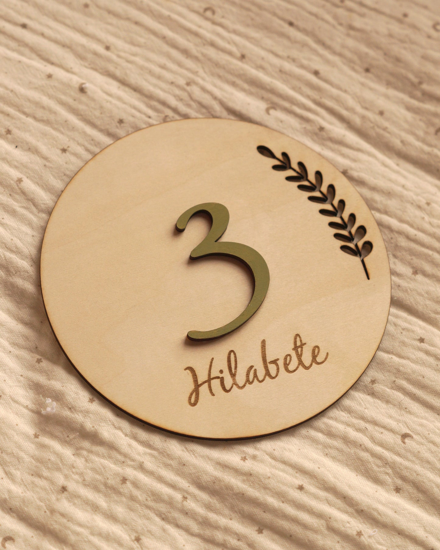 Placas meses bebé relieve