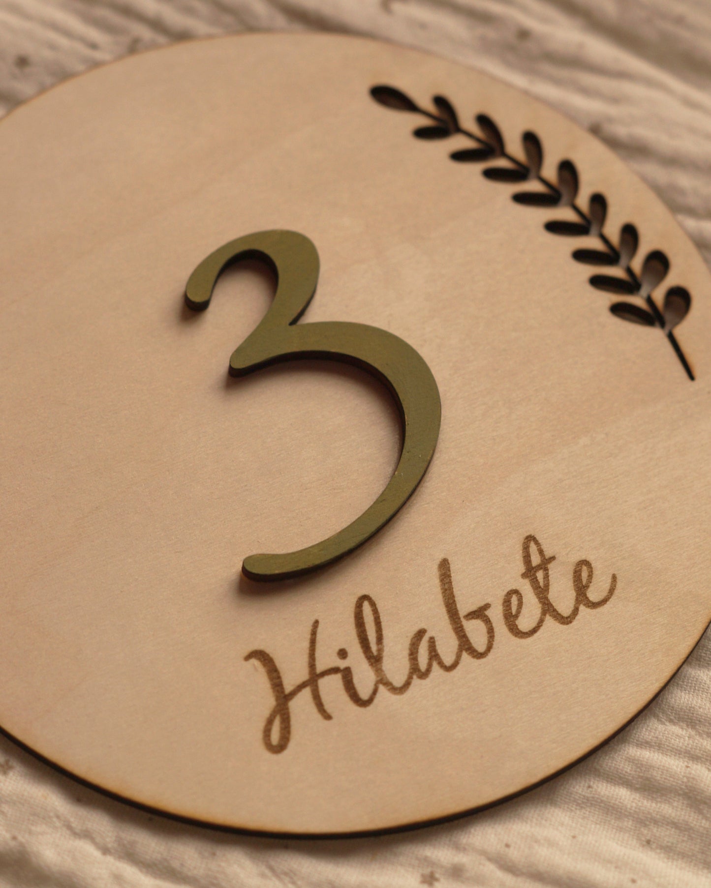 Placas meses bebé relieve