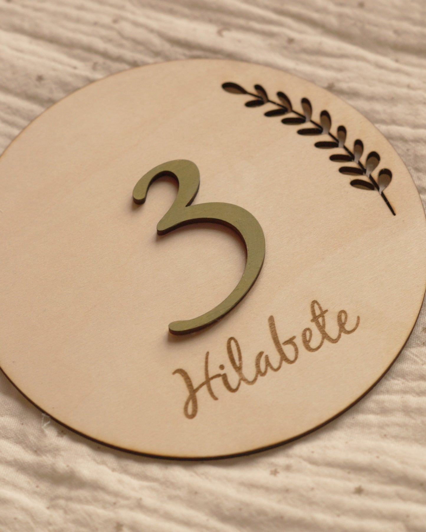 Placas meses bebé relieve