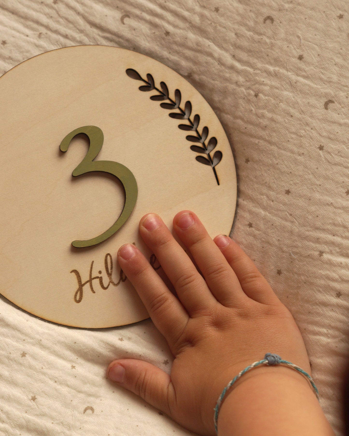 Placas meses bebé relieve